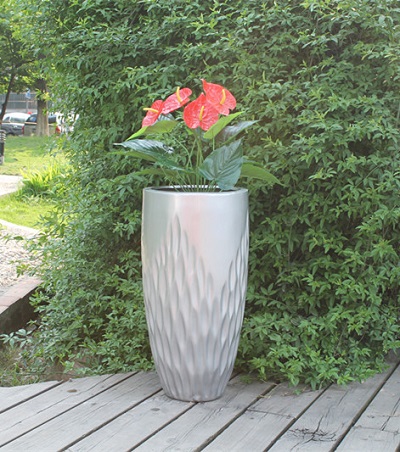 FO-237 Fiberglass Tapered Flowerpot