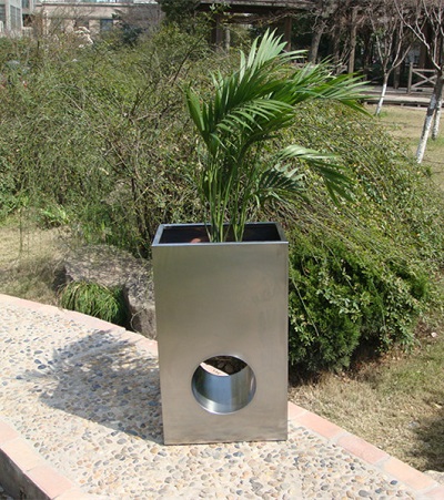 FO-9017 Stainless Steel Squared Planter 