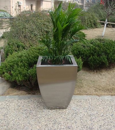 FO-9021 Stainless Steel Tapered Planter 