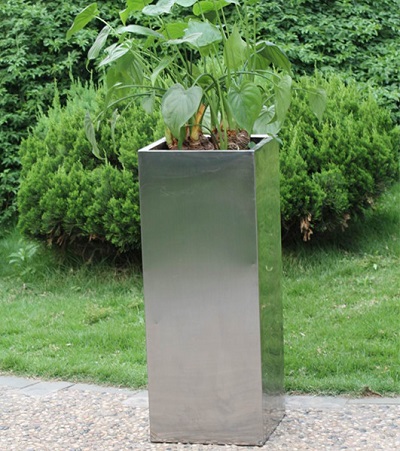 FO-9022 Stainless Steel Squared Planter 