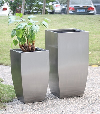 FO-9034 curved outdoor indoor tall square planters 