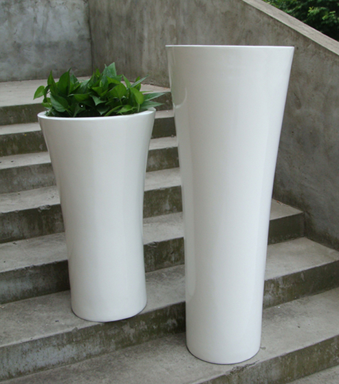 FO-187 Fiberglass Tall Cylinder Planter