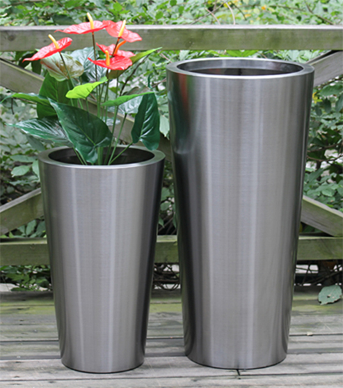 FO-9001 Stainless Steel Tapered Planter