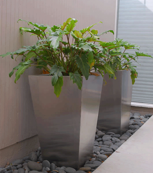 FO-9002 Stainless Steel Tapered Planter