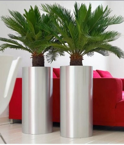 FO-9005 Stainless Steel Cylindrical Flowerpot