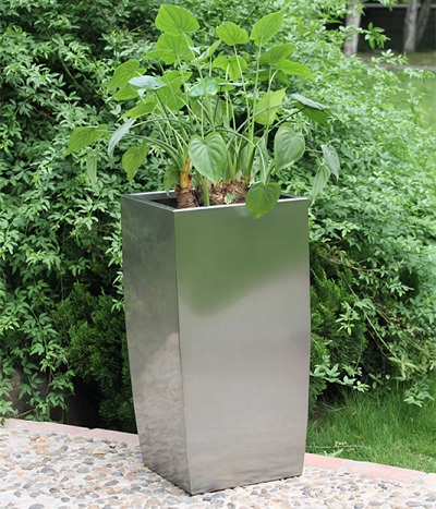 FO-9007 Stainless Steel Tapered Flowerpot 