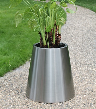 FO-9024 Stainless Steel Tapered Flowerpot 