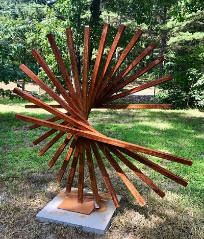 FO-9C83 Landscape garden corten steel sculpture abstract