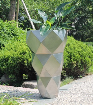 FO-9052 Stainless Steel Tapered Flowerpot